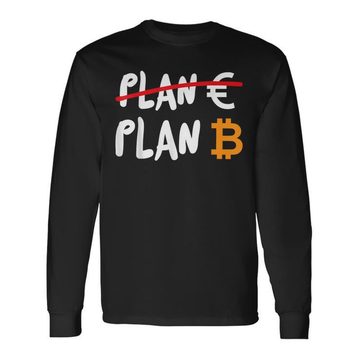 Euro Ist Feitert Btc Bitcoin Plan B Black Langarmshirts Geschenkideen