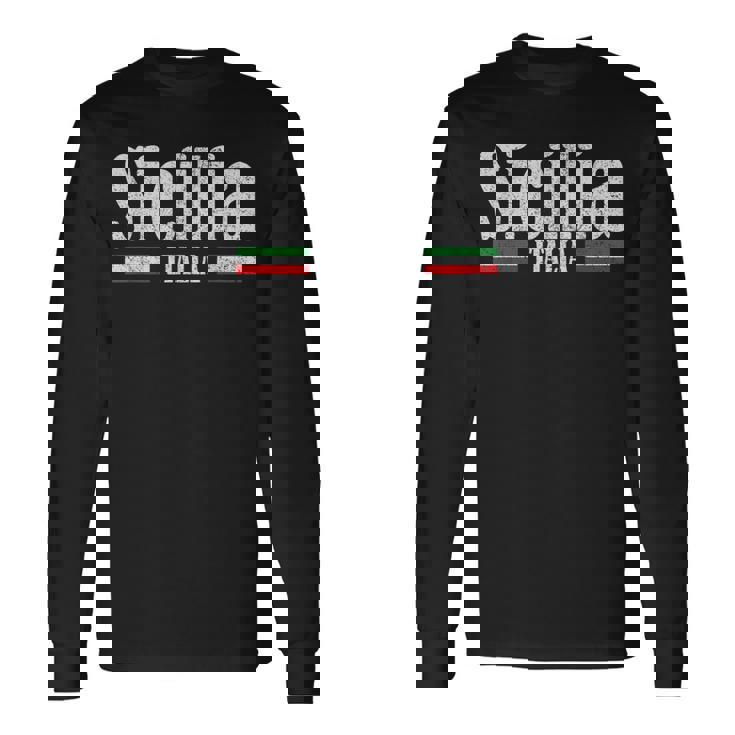 Europaiajeintage Sicilia Italia Italiano Sicilia Turista Camiseta de manga larga