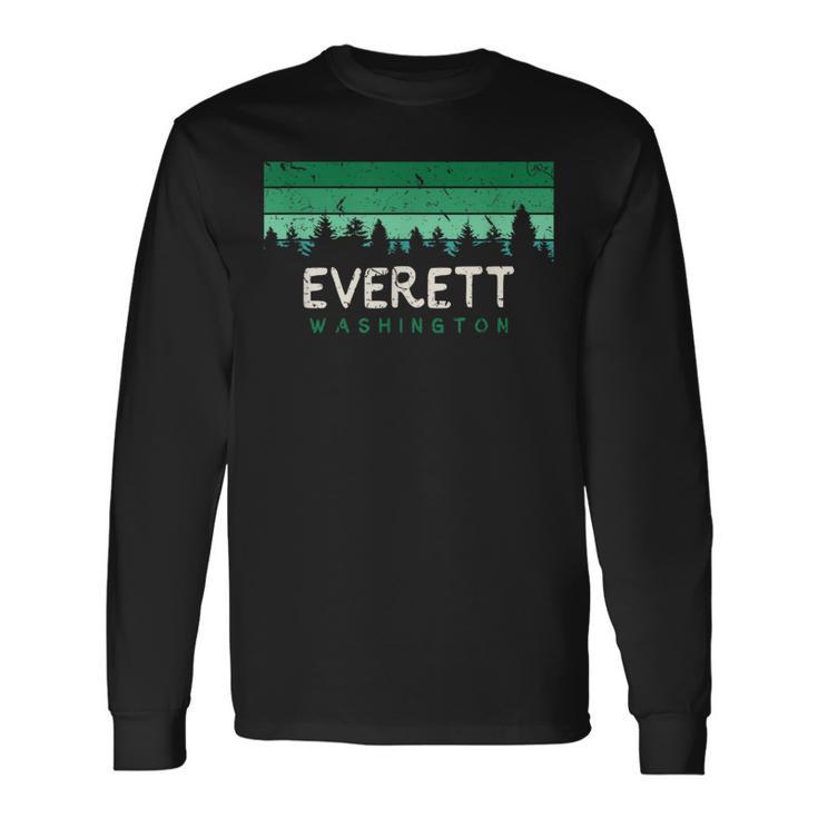 Everett Washington T Vintage Wa Souvenirs Long Sleeve T-Shirt