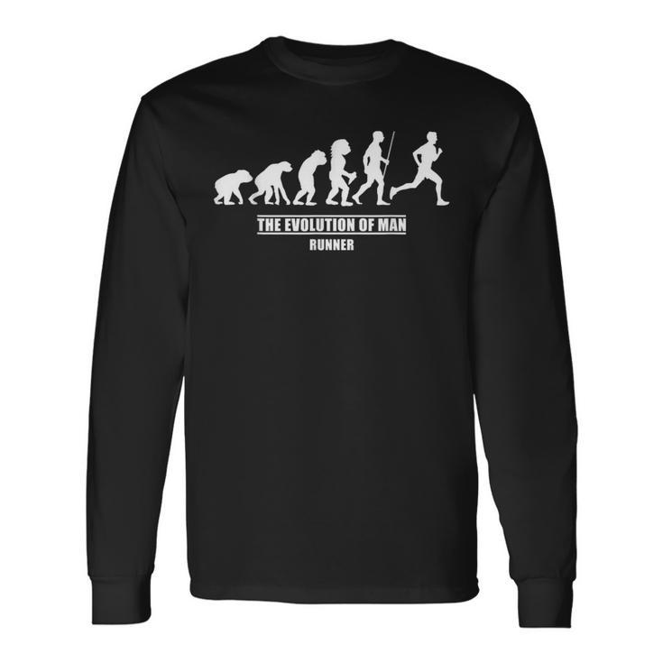 Evolution Marathon Runner Langarmshirts Geschenkideen