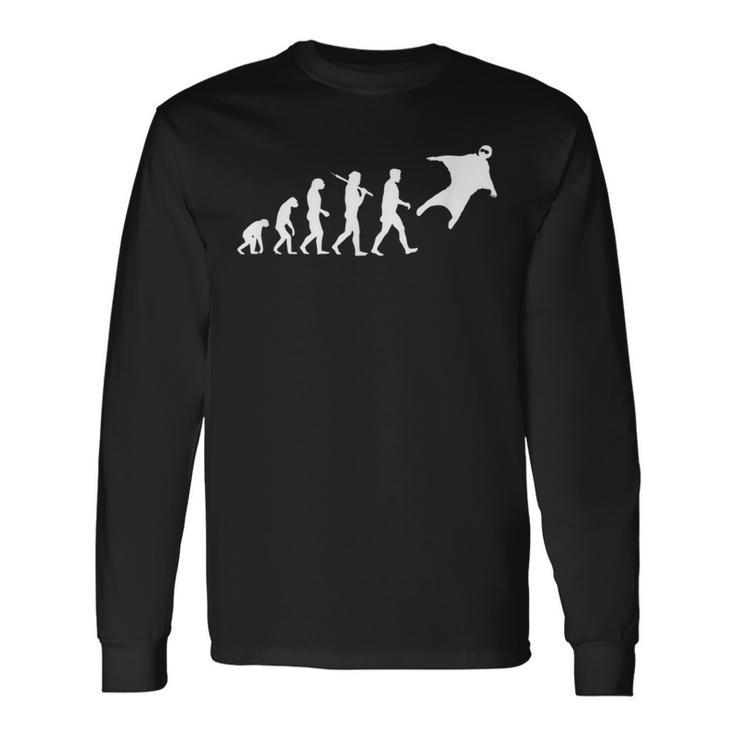 Evolution Wingsuit Flying Base Jumping Long Sleeve T-Shirt Gifts ideas