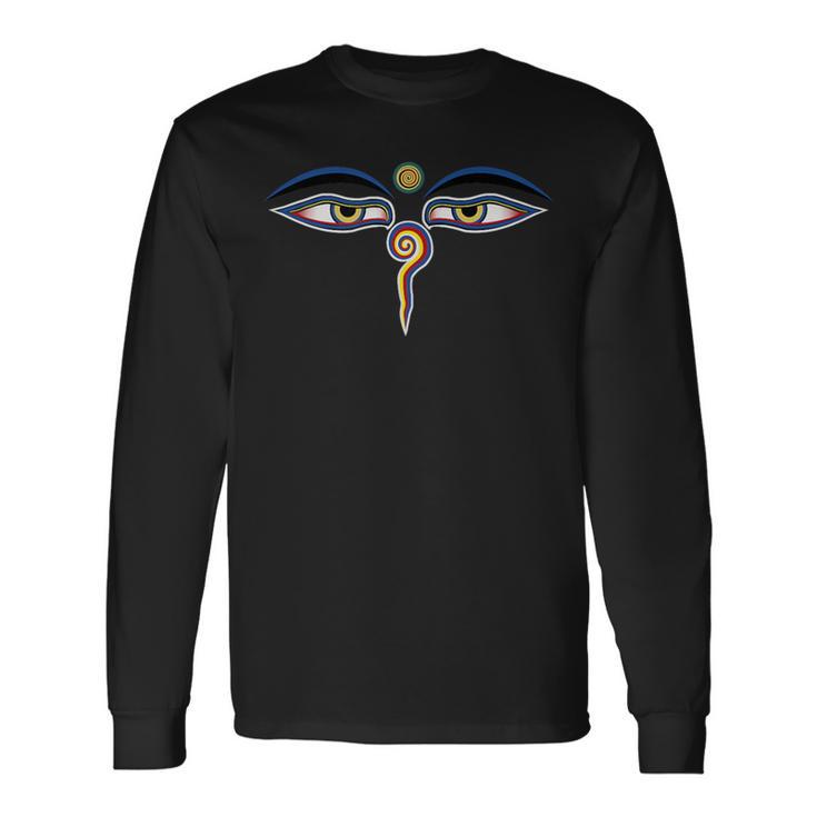 Eyes Of Buddha Langarmshirts Geschenkideen