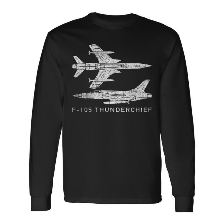 F-105 Thunderchief Fighter-Bomber Plane Long Sleeve T-Shirt