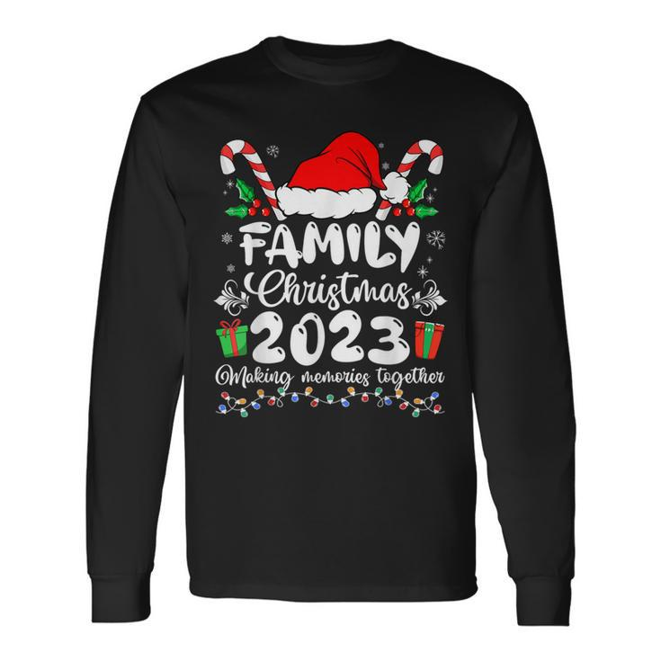 Family Christmas 2023 Matching Squad Santa Elf Xmas Long Sleeve T-Shirt