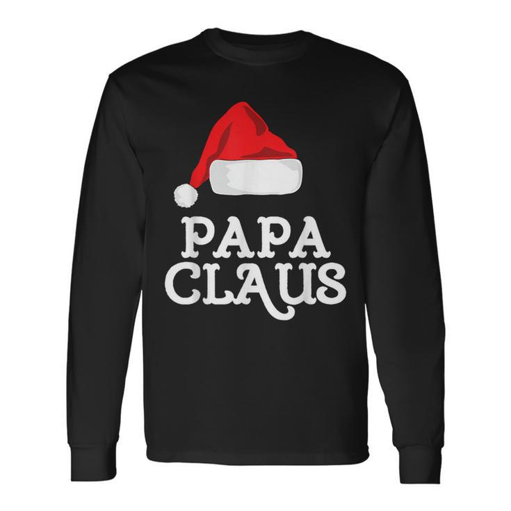 Family Papa Claus Christmas Santa's Hat Matching Pajama Long Sleeve T-Shirt