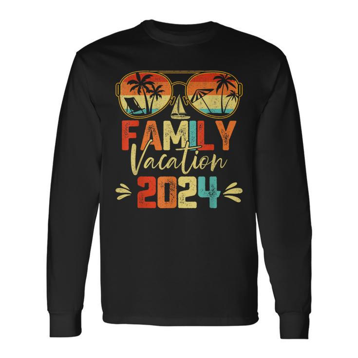 Family Vacation 2024 Beach Matching Summer Vacation Long Sleeve T-Shirt