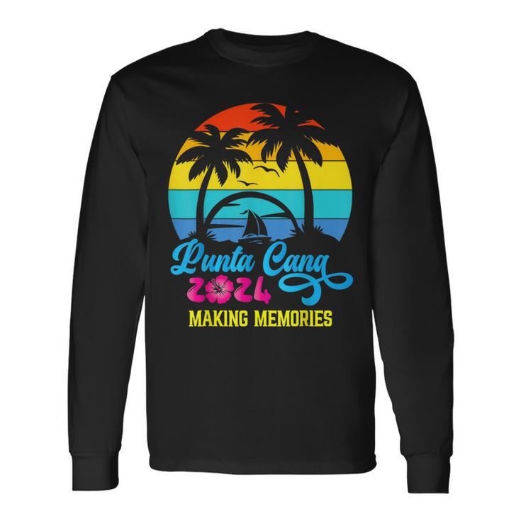 Family Vacation 2024 Dominican Republic Punta Cana Vacation Long Sleeve T-Shirt