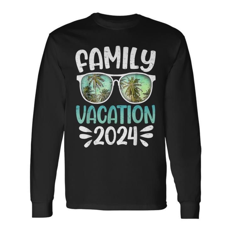 Family Vacation 2024 Family Group Matching Summer Beach Trip Long Sleeve T-Shirt