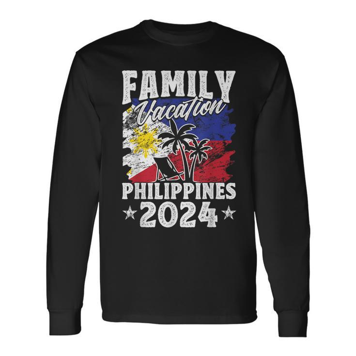 Family Vacation Philippines 2024 Beach Summer Vacation Long Sleeve T-Shirt