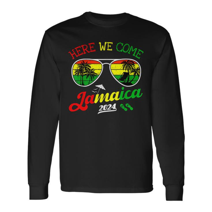 Family Vacation Vacay Girls Trip Jamaica Here We Come 2024 Long Sleeve T-Shirt Gifts ideas