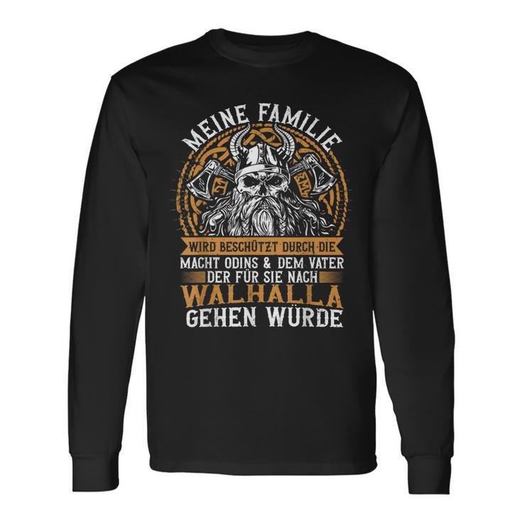 My Family Wird Schützt Father Walhallaiking S Langarmshirts Geschenkideen