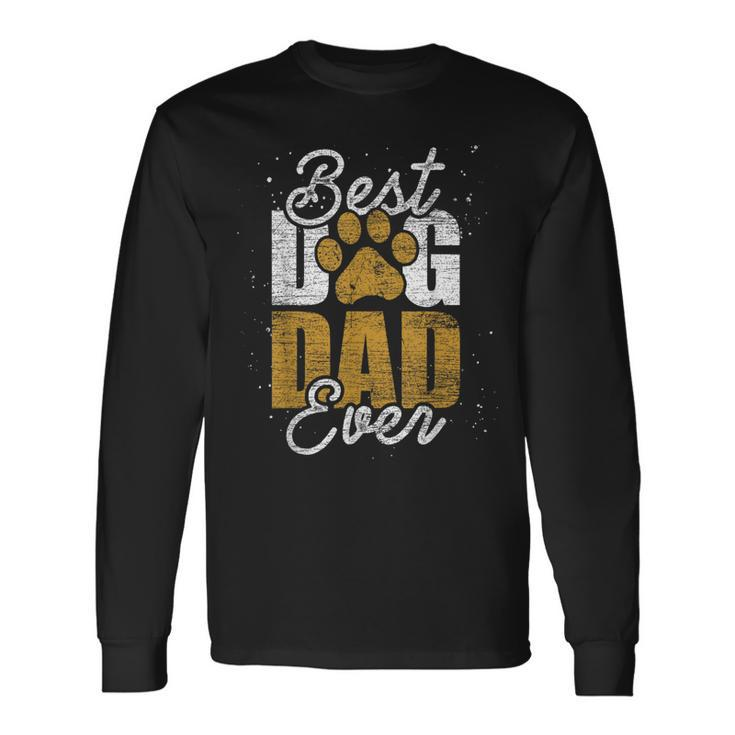 Fathers Day Dog Dad Dogs Long Sleeve T-Shirt Gifts ideas
