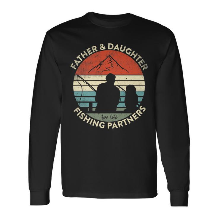 Fathers Day Fishing Dad Fathers Day From Daughter Fishing Long Sleeve T-Shirt