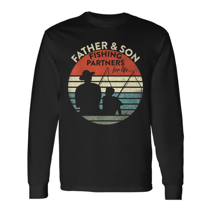 Fathers Day Fishing For Dad Fathers Day From Son Fishing Long Sleeve T-Shirt Gifts ideas