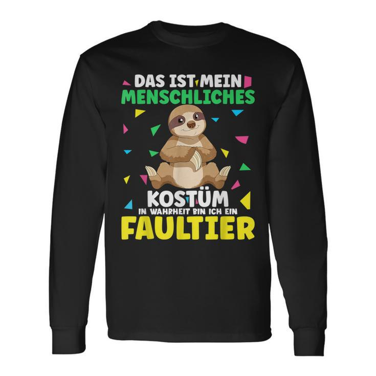 Faultier Outfit Für Faultier Liebhaber Für Kinder Fasching Langarmshirts Geschenkideen