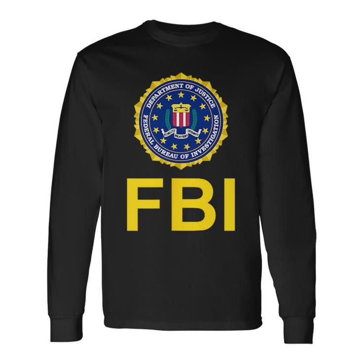 Fbi Fbi Chest Seal Logo Federal Bureau Of Investigation Chest Seal Logo Long Sleeve T-Shirt