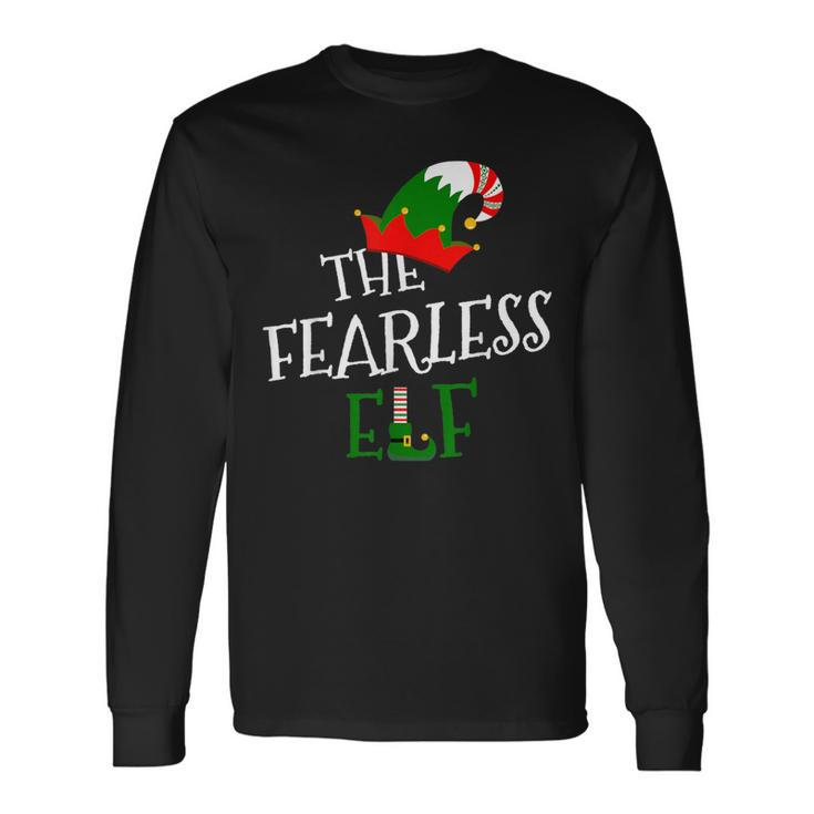 The Fearless Elf Family Matching Group Christmas Xmas Long Sleeve T-Shirt Gifts ideas