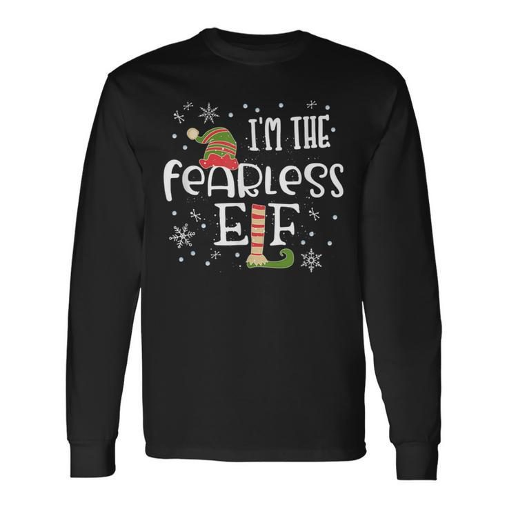 Fearless Elf Matching Family Group Christmas Outfit 2021 Long Sleeve T-Shirt Gifts ideas