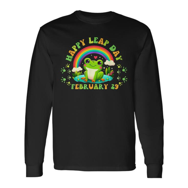February 29Th Leap Day Frog Cute Matching Leap Year 2024 Long Sleeve T-Shirt