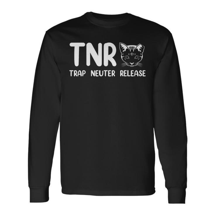 Feral Cat Tnr Trap Neuter Release Awareness Long Sleeve T-Shirt