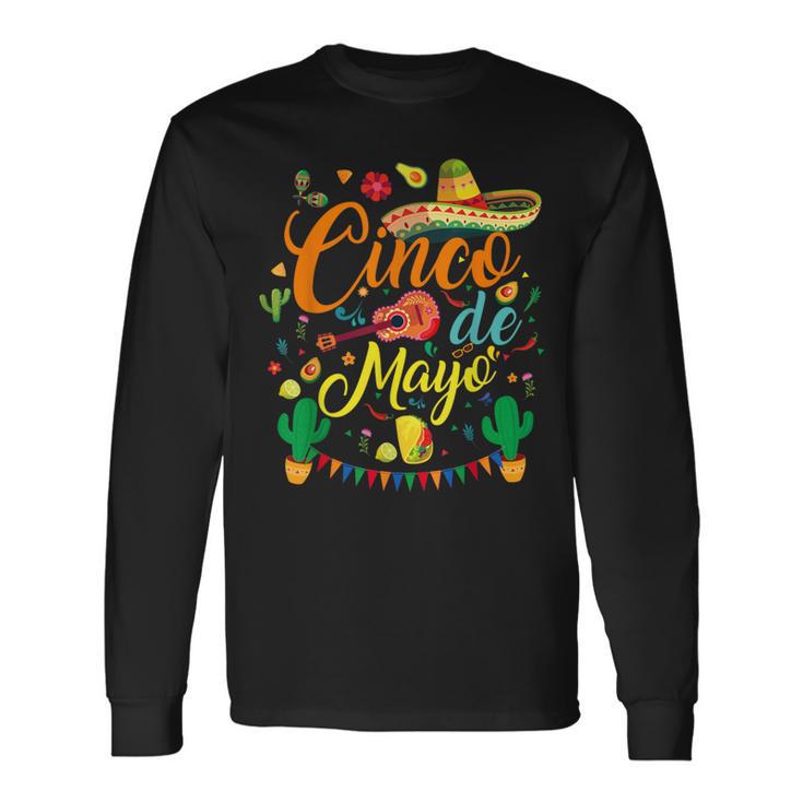 Fiesta Cinco De Mayo Mexican Party 5 De Mayo Women Long Sleeve T-Shirt Gifts ideas