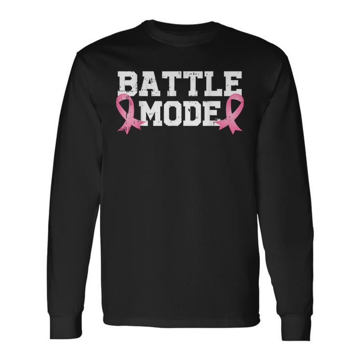 Fight Fighting Pink Ribbon Cool Breast Cancer Awareness Long Sleeve T-Shirt