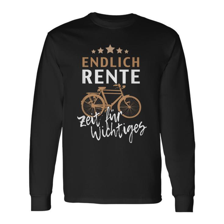 Finally Rente Zeit Für Important Pensioner Bike Black Langarmshirts Geschenkideen