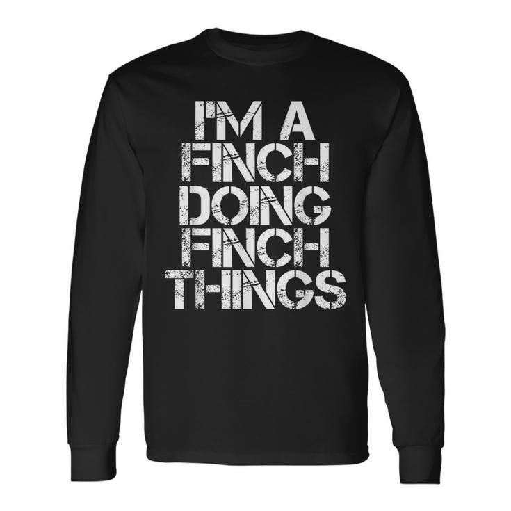 Finch Surname Family Tree Birthday Reunion Idea Long Sleeve T-Shirt