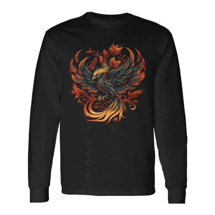 Fire Phoenix Bird Reborn Firebird Phoenix Phoenix Long Sleeve T-Shirt