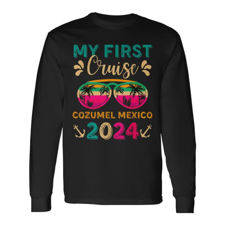 My First Cruise Cozumel Mexico 2024 Family Vacation Travel Long Sleeve T-Shirt