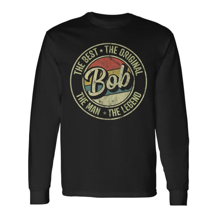 First Name Retro Bob Long Sleeve T-Shirt Gifts ideas