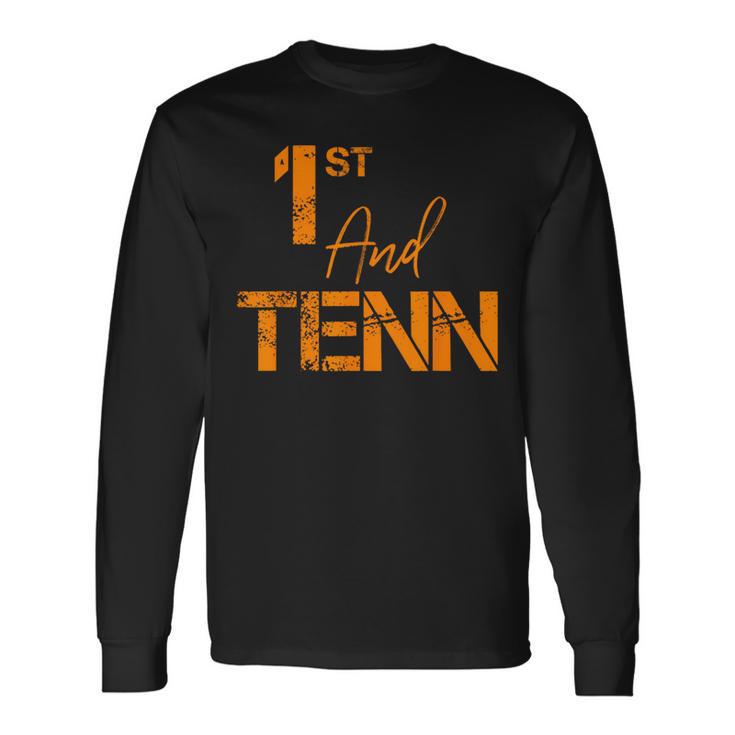 First And Ten Tennessee State Orange Football Fan Long Sleeve T-Shirt