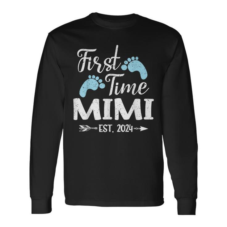 First Time Mimi Est 2024 Long Sleeve T-Shirt Gifts ideas