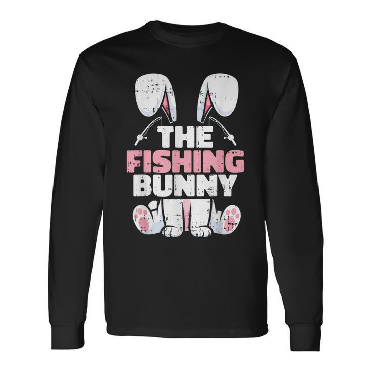 The Fishing Bunny Easter Family Matching Spring Men Long Sleeve T-Shirt