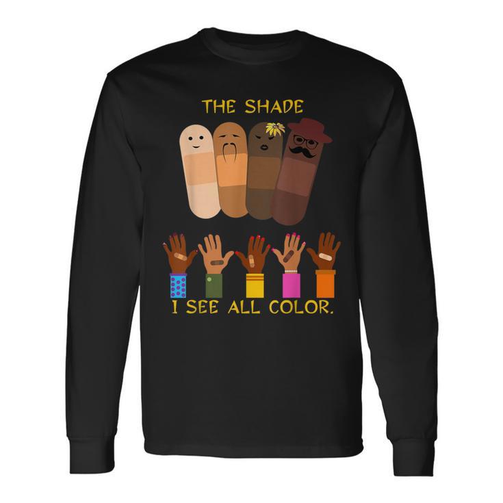 Flesh Colored Stick On Adhesive Strips Diversity Cartoons Long Sleeve T-Shirt