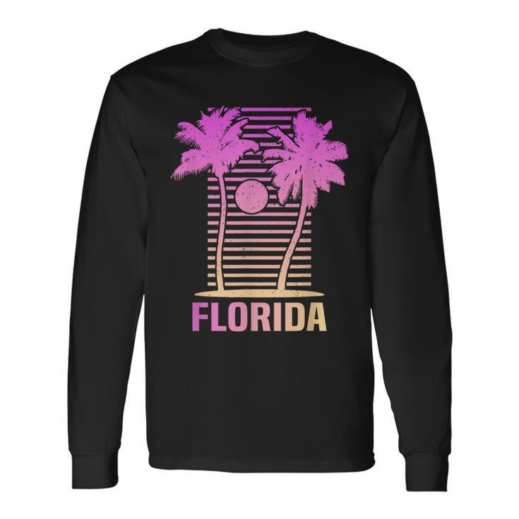 Florida Sunset Colors Aesthetic Classic Long Sleeve T-Shirt