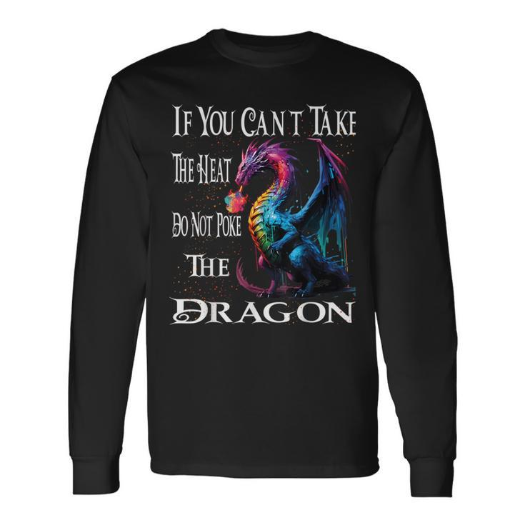 Flying Mythical Creature Cool Dragon Flame-Spewing Dragon Long Sleeve T-Shirt