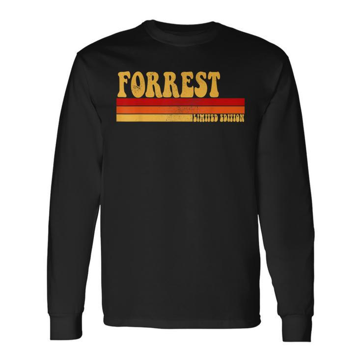 Forrest Name Personalized Idea Retro Vintage Forrest Long Sleeve T-Shirt