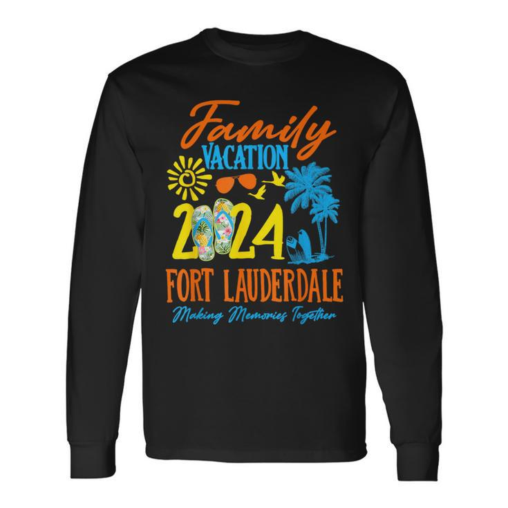 Fort Lauderdale Florida Vacation 2024 Matching Family Group Long Sleeve T-Shirt Gifts ideas