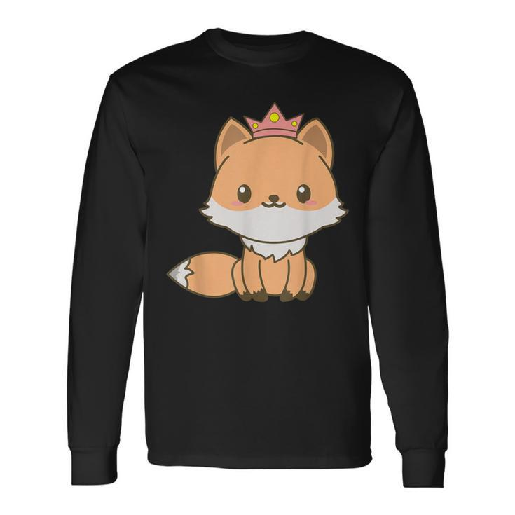 Fox Prince Cute Animal Christmas Long Sleeve T-Shirt
