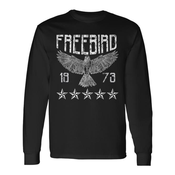 Free Eagle Bird 1973 American Western Country Music Lover Long Sleeve T-Shirt