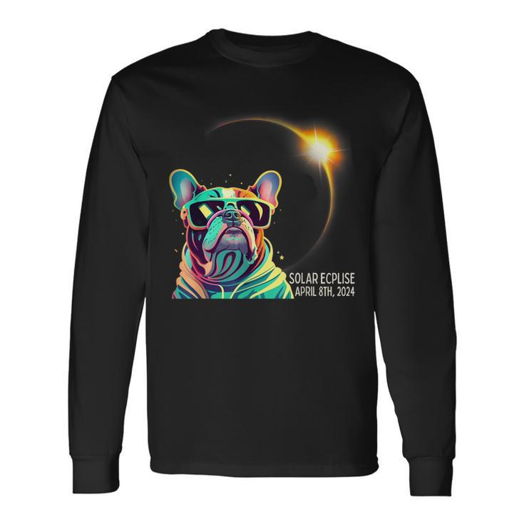 French Bulldog America 2024 Solar Eclipse Accessories Long Sleeve T-Shirt