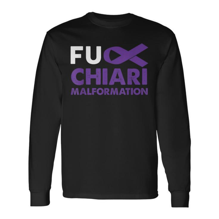 Fuck Chiari Malformation Awareness Support Survivor Long Sleeve T-Shirt Gifts ideas