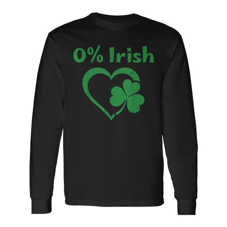 0 Irish For Saint Patrick's Day Heartfelt Long Sleeve T-Shirt