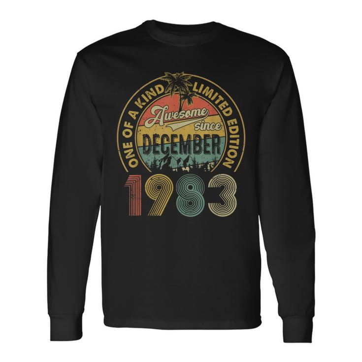 40 Years Old December 1983 Vintage 40Th Birthday Long Sleeve T-Shirt