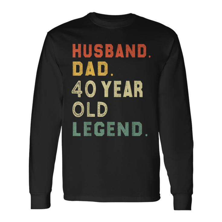 40Th Birthday Outfit For Present Vintage Dad 1980 Long Sleeve T-Shirt