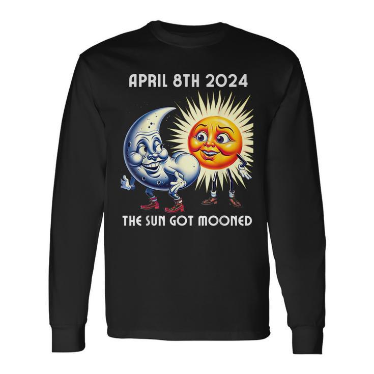 America Solar Eclipse 2024 40824 The Sun Got Mooned Long Sleeve T-Shirt
