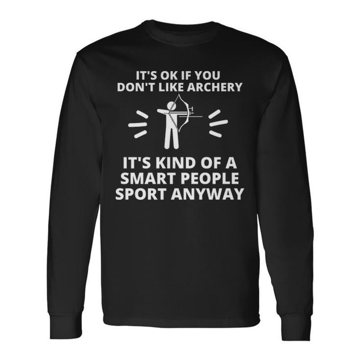 Archery Smart People Cool Athletic Hunters Archery Long Sleeve T-Shirt