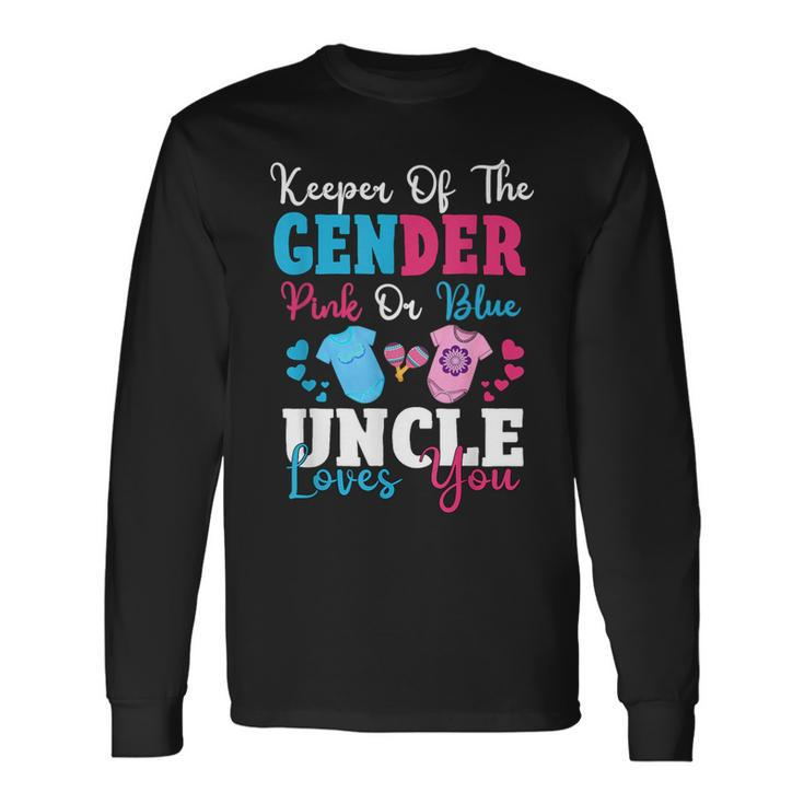 Baby Shower Uncle Mexican Gender Reveal Cinco De Mayo Long Sleeve T-Shirt Gifts ideas