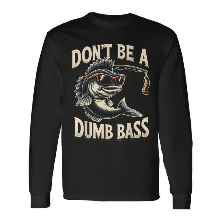 Bass Fishing Stuff Dad Bass Fish Papa Fishing Long Sleeve T-Shirt